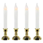 Northlight Lighted LED Window Candle with Automatic Timer - 8.5" - Set of 4
