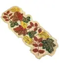 HTF New-World Market Pier Autumn Leaves Fall Beaded Burlap Table Runner 36x14