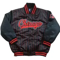 在飛比找蝦皮購物優惠-Chicago 芝加哥 公牛配色 棒球外套 夾克 嘻哈 饒舌