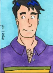 REGGIE MANTLE Sketch Card by Kor Watkins - Archie Comics, Betty, Jughead