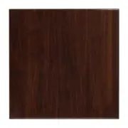 30'' Square Resin Restaurant Table Top in High-Gloss Walnut Finish