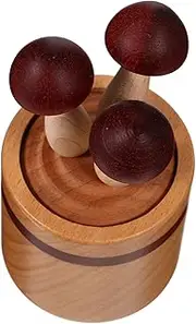 Luxshiny Essential Oil Diffuser Essential Oil Diffuser Mushroom Insense Burner Light Brown Wooden
