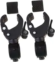 NOLITOY 2pcs Plastic Bike Light Holder with Rotatable Design Handlebar Flashlight Bracket for Mountain and Road Bikes Lightweight and Convenient for Outdoor Riding Black