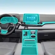 Kaecad Car Interior Film Dashboard Piano Board Shift Center Console Anti-Scratch Transparent TPU Protection Film Accessories，for Toyota Sienna 2022-24 (GPS Navigation Film)