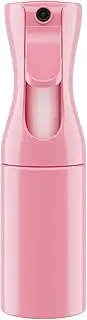 Beauvia Empty Ultra-Fine Continuous Spray Bottle for Hairstyling, Skincare, Plants, Cleaning, Ironing and More - 6.8oz/200ml (Pink)