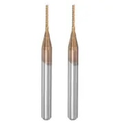 1/8" Shank 0.9mm x 6mm Titanium Coated Carbide End Mill CNC Router Bits 2pcs
