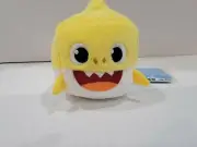 Baby Shark Singing Plush Yellow Interactive 3" Square Cube Soft Block Toy