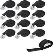 LxcshLjx 12Pcs Lashing Straps, 1M Ratchet Tie Down Straps with Buckle, Adjustable Nylon Cargo Strap, Heavy Duty Tensioning Belts, Binding Fastening Tightening Belt for Trucks, Boxes, Motorcycle, Bike