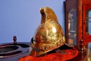 Brass Finish Fireman Helmet Designer British Fire Fight Helmet Brigade Wearable