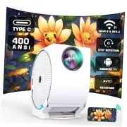 [Built-in Apps] Projector with WiFi and Bluetooth, portable mini projector