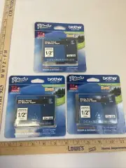 3 Brother TZE231 Black Print on White Laminated Tape for P-touch Label Maker