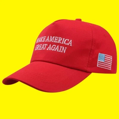 Durable Red Hat Embroidered Cap 2024 Donald Trump Maga Make America Great Again