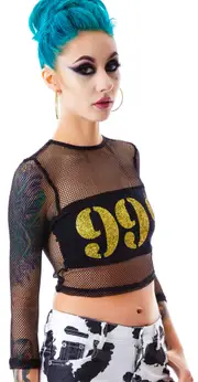 [24HRS] Fishnet 99 Cent Crop Top