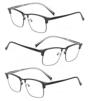 Reading Glasses for Men - 3 Pack Blue Light Blocking Anti Black 1.75 x