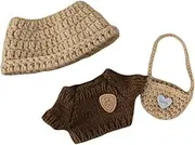 Generic Miniature Doll Wardrobe with Hat, Sweater, and Backpack for Crafting