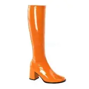 Gogo Boots Ladies Assorted Color Shiny Patent Man Made Retro Costume Boot