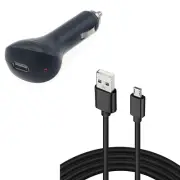 USB Car Charger Cable MicroUSB Power Adapter Cord DC Socket Plug-in for Tablets