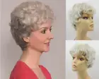WOMENS PETITE SIZE SHORT STRAIGHT WAVY HAIR PIXIE CUT TAPERED MEDIUM CURLS WIG