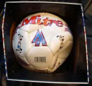 MITRE WORLDCUP USA 94 1994 ISL INTERNATIONAL SOCCER LEAGUE BALL 5 NEW IN THE BOX