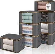 8 Pack Foldable Storage Bags Clothes Organization Containers Comforters Bedding