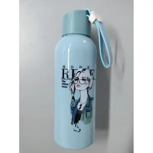 AKWATEK 樂思時尚隨身玻璃瓶 保溫瓶 AK-02026 藍 全新