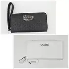 GUESS Women Logo Zip Around Wallet Vegan Leather 7.5" x 4" U PICK ~ White ~ Gray