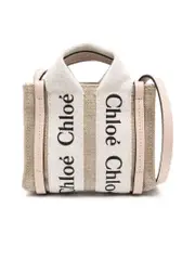 Chloé Nano Woody Tote Bag in Linen