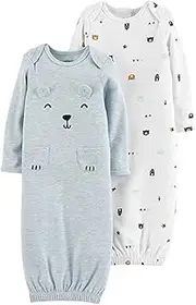 [Carter's] Baby Boy 2-Pack Babysoft Sleeper Gowns Preemie