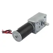 DC 12V 100RPM 8mmx14mm D-Shape Shaft Electric Power Turbo Worm Geared Motor