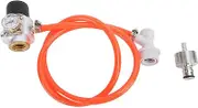 Soda Adapter Hose Kit with Gauge G1/2 Measure Pressure Soda Machine Pressure Gauge Water Machine