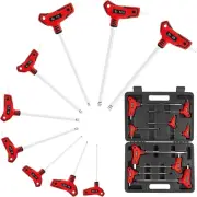 TOMMARS 9PC T Handle Allen Wrench Set, SAE T Handle Hex Key Set Ball End, SAE 5/