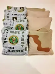 8 Cornhole Bag Bean Set U S United States Army and Camo GR