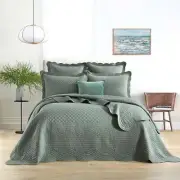 Scallop Jacquard Coverlet Set Juniper