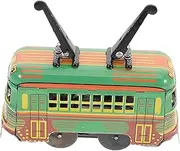 [Yardwe] Retro Die Cast City Bus Friction Powered Collectible Vehicle for Boys Vintage Aesthetic for Home Decor Collectors