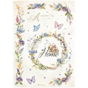 6 Pack Stamperia Rice Paper Sheet A4-Create Happiness Welcome Home Garland DFSA4