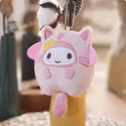 11 Cm My Melody Keychain Anime Plush Figure Pendant Accessories Cute Toys