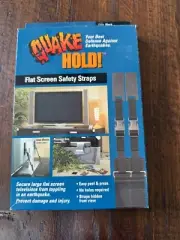 Quake Hold! Hardware Universal Safety Straps for Flat Screen TVs to 70"