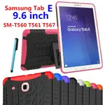 SAMSUNG 適用於三星 GALAXY TAB E 9.6 SM-T560 T561 T567 混合矽膠防震保護套支架