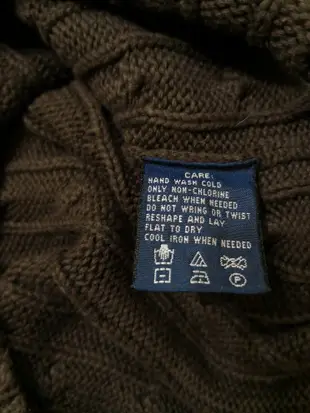 已售~Polo RALPH LAUREN~  100% cotton 咖啡色針織衫  毛衣