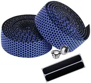 2xThick Bicycle Handlebar Tape Bar Drop Wrap MTB Road Bike Anti-Slip Punch - EVA Cushioned, Anti-Slip Silicone, Durable Leather