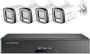5MP Aluminium Frame Bullet Security Camera System Outdoor Night Vision Outside Waterproof IP 67 POE 4K 8MP NVR Package Kits