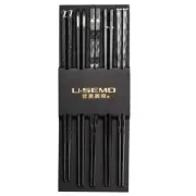 5 Pairs Metal Chopsticks Set Korean Japanese Chopsticks Holder Reusable Dining