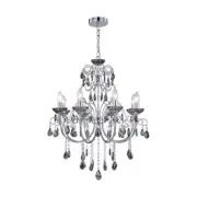 Davie Clasic Hanging Chandelier Lamp Light Chrome Smoke Large