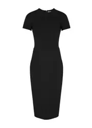 Victoria Beckham Crepe Midi Dress - Black - 8 8