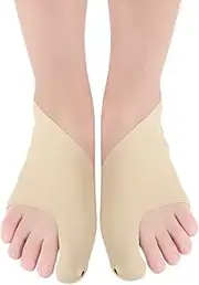 Hallux valgus Orthopedic Ultra-Thin Corrector, Bunion, Hammer Toe, Ballet Forefoot Cushion, Toe Separators Spacers Aid Corrective sleeve socks (colour of skin, S)