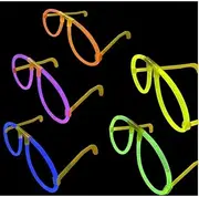 10 Pack Glow in the Dark Rave Party Glasses | 8” Glow Party Supplies | 5 Colours Light up Neon Glowstick Shades | Ideal for Birthdays Christmas Halloween and Neon Parties