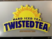 Twisted Tea True Hard Iced Tea Double Sided Wall Sign beer Bar Mancave