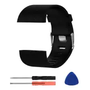 Silicone Watch Band Strap Bracelet Wristband Tool Kit For Fitbit Surge Watch e