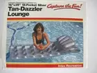 Vintage 1985 Intex Tan Dazzler Lounge Inflatable 18 Pocket Pool Raft Float NEW