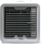 [ecHome] Mini USB Air Cooler 3-in-1 Portable Desktop Air Conditioner Humidifier Purifier 3 Fan Speeds 7 Colours LED Lights for Home Office Outdoor 500ml White